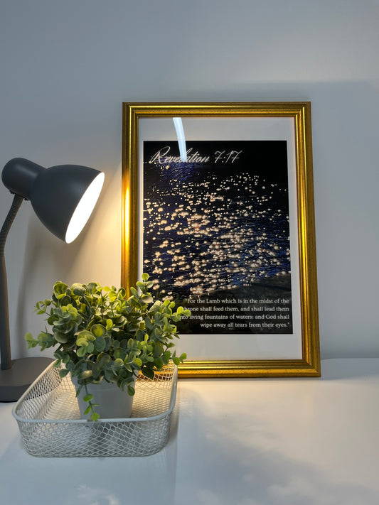 "LEAD THEM UNTO LIVING FOUNTAINS OF WATERS", Revelation 7:17 Premium Poster
